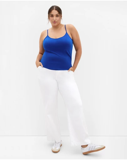 City Chic - Plus size Chloe Basic Cami - cerulean