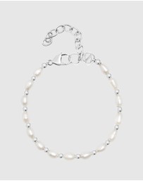 Nialaya Jewellery - Men's Baroque Pearl Bracelet