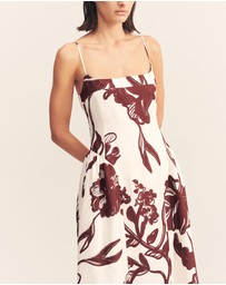 Shona Joy - Emmett Square Neck Panelled Midi Dress