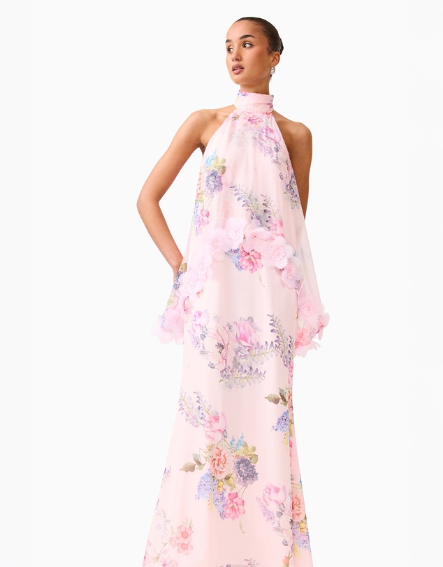 Elliatt - Millie Tiered Gown in PinkMulti