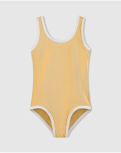 Zulu & Zephyr Mini - Mini Stripe Rib Scoop One Piece - Kids