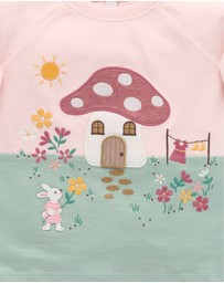 Purebaby - Toadstool House Long Sleeve Tee -Kids-Babies