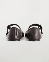 COS - Square Toe Buckled Ballet Flats