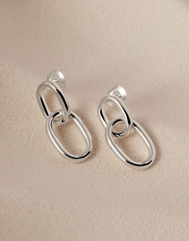 Najo - Mermaid Silver Earrings