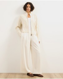 Atmos&Here - Evie Two-Way Zip Cable Knit Cardigan
