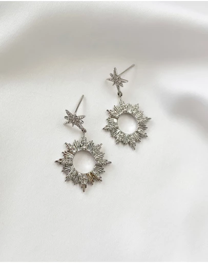 Wanderlust + Co - Sunseeker Silver Earrings