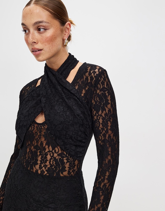 Third Form - Wayward Wrap Neck Maxi Dress