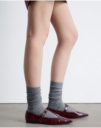 & Other Stories - T-Bar Leather Ballet Flats