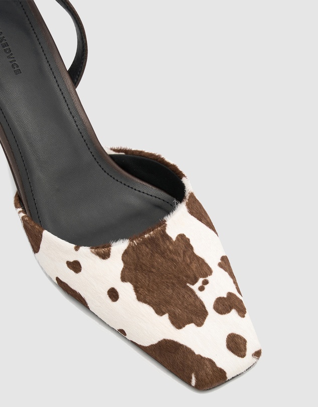 Nakedvice - The Cupid Cow Print Heel