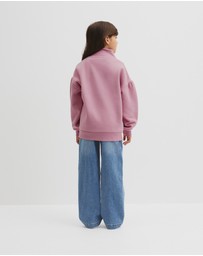 Country Road - Australian Cotton Blend Sequin Half Zip Sweat