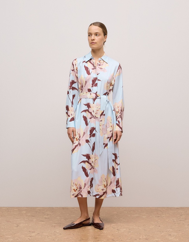 Trenery - Camellia Shirt Dress in Soft Blue