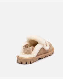 Ozwear Connection Uggs - UGG Violet Matelassé Shearling Slipper (Elastic Logo, Detachable Feature)