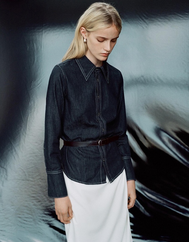 M.N.G - Denim Shirt With Seams