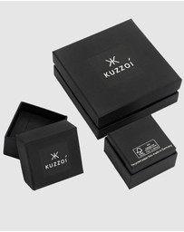 Kuzzoi - ICONIC EXCLUSIVE - Necklace Layer Cross Cord Chain in 925 Sterling Silver Gold Plated