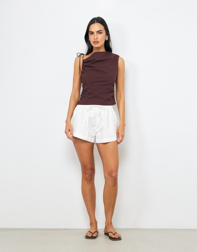 AERE - Lara Poplin Mini Shorts