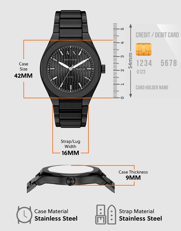 Armani Exchange - Black Analogue Watch