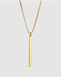 Elli Jewelry - Necklace Layer Rod Pendant Geo in 925 Sterling Silver Gold Plated