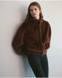 M.N.G - Faux-Fur Jacket With Pockets