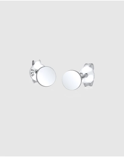 Elli Jewelry - Earrings 925 Sterling Silver Basic Round