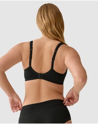 Naturana - Comfortable Wide Strap Wirefree Bra With Mesh