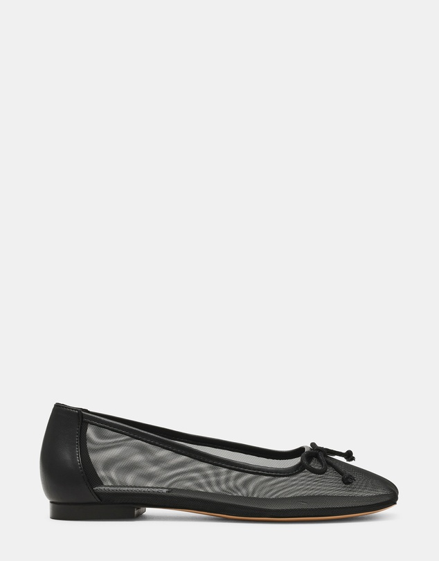 Steve Madden - Flaire Black Mesh Flats