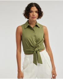 Amelius - Naomi Wrap Crop Shirt