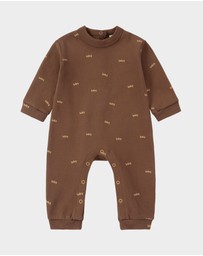 Susukoshi - Relaxed Fit Romper - Typo Baby. Caramel