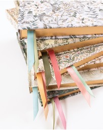 Bespoke Letterpress - Linen Bound Bullet Journal - Ivory Garden