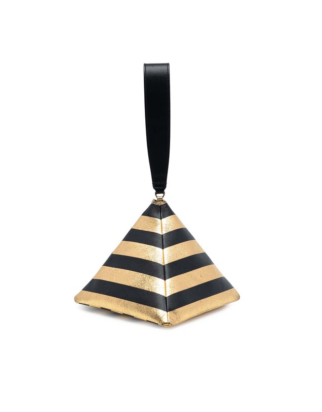 Pre-Loved by Azura Reborn - Pre-Loved Metallic Lambskin Kheops Pyramid Clutch