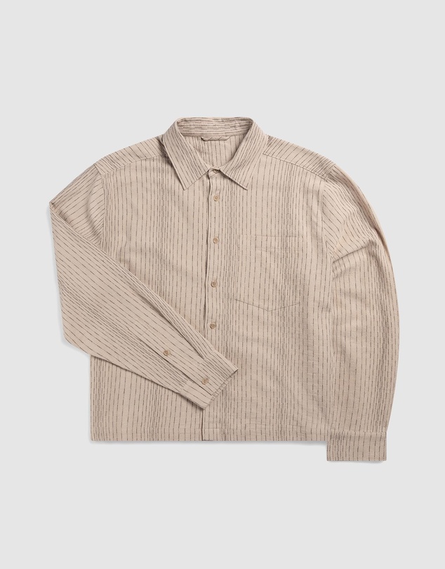 Percival - Leland Cuban Boxy Long Sleeve Shirt