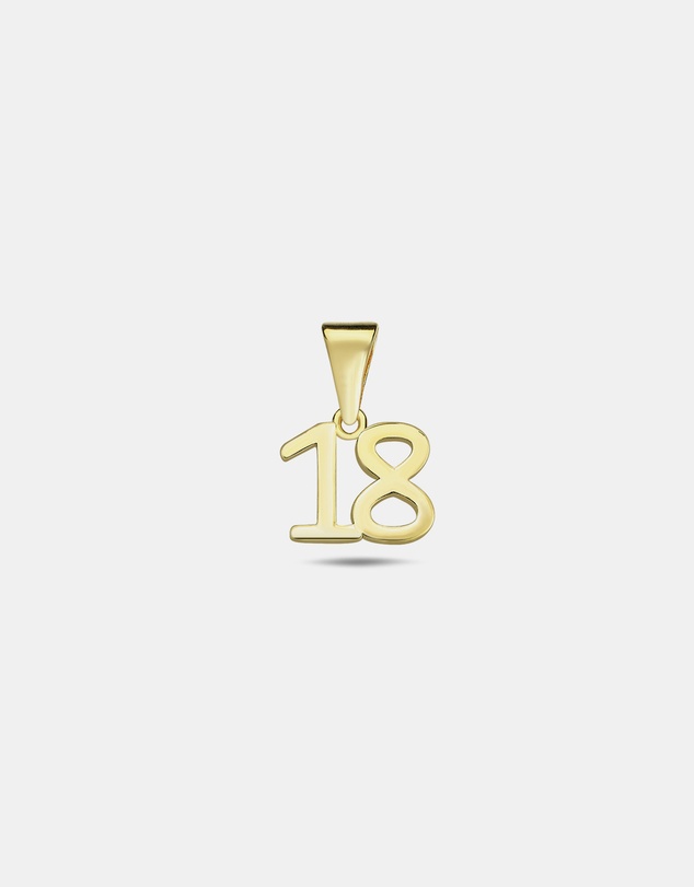 Zoe Olivia - 9K Gold '18' Pendant