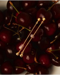 Najo - Sunbeam Yellow Gold Stud Drop Earrings