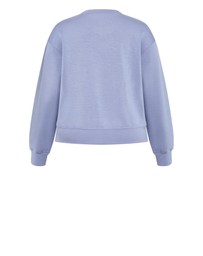 City Chic - Plus size Mae Crew Neck Sweatshirt - dusty blue