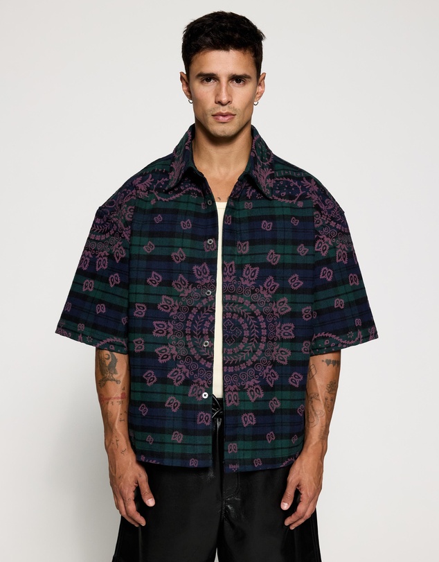 RHUDE - Paisley Flannel Boxy Shirt