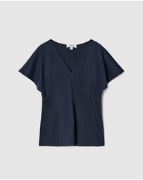 COS - Petal Sleeve Cotton Top