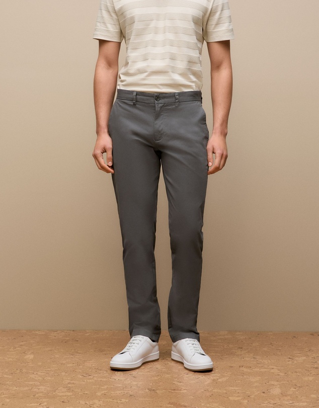 Trenery - Regular Fit Chino Pant in Charcoal