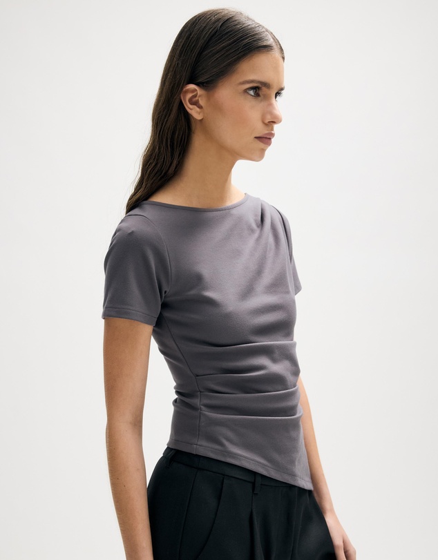 Minima Esenciales - Eliana Draped T-Shirt