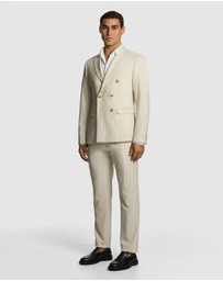 yd. - Koda Slim Fit Double Breasted Stretch Suit Jacket
