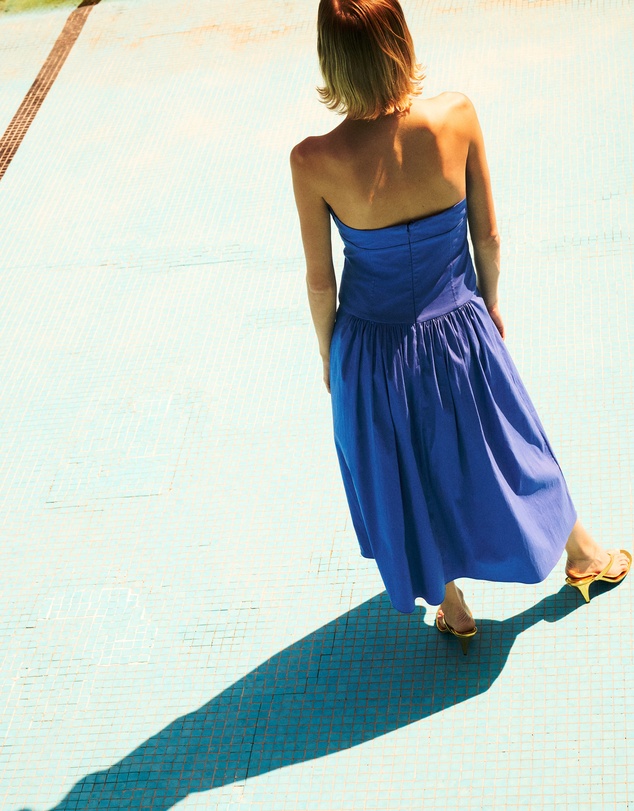 M.N.G - Ruched Strapless Dress