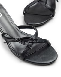RAID - Ginni heeled mules with bow in Black
