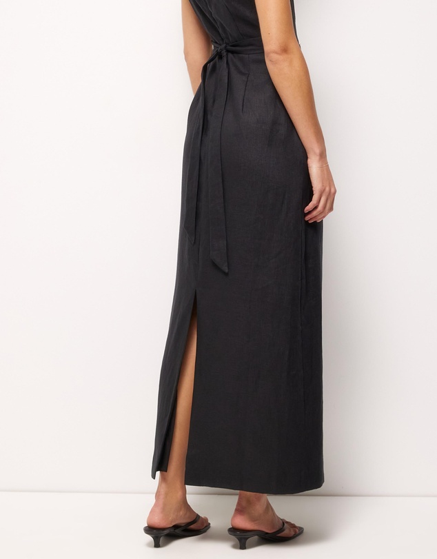 AERE - Kaili Linen Square Neck Maxi Dress