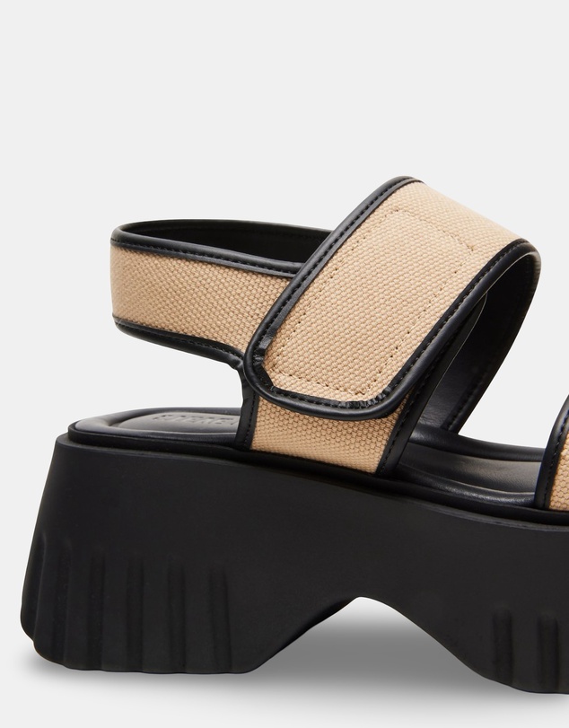 Steve Madden - Grover Black/Tan Sandals