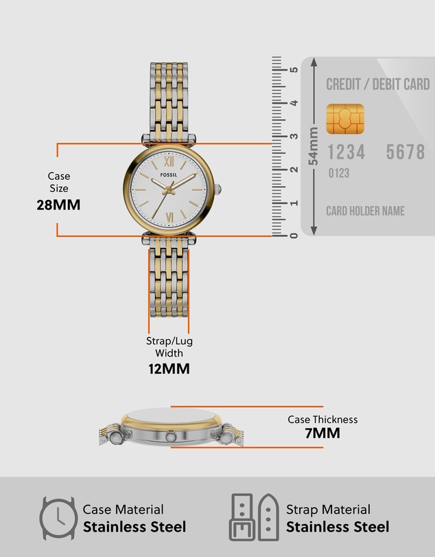 Fossil - Carlie Two Tone Analogue Watch
