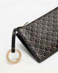 Calvin Klein - Emblem Allover Print Top Zip Cardcase