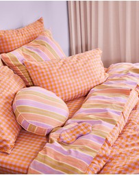 Mosey Me - Kumquat Bloom Seersucker Standard Pillowcase Set