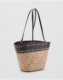 M.N.G - Natural Fibre Basket with Studs