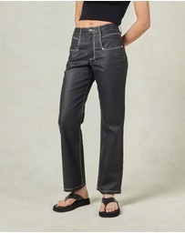 DRICOPER DENIM - Betzy Coated Black High Jeans