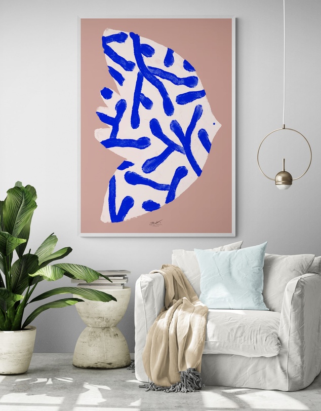 Inka Arthouse - Blue Bird by Matías Larraín Art Print