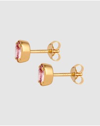 Elli Jewelry - Earrings Stud Crystal Oval 925 Sterling Silver Gold-Plated