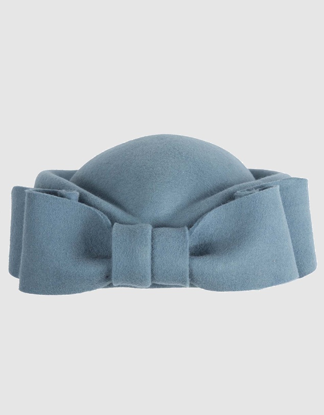 Max Alexander - Felt Blue Grey Pillbox Hat